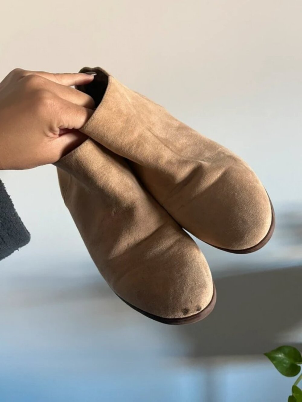 Beige booties